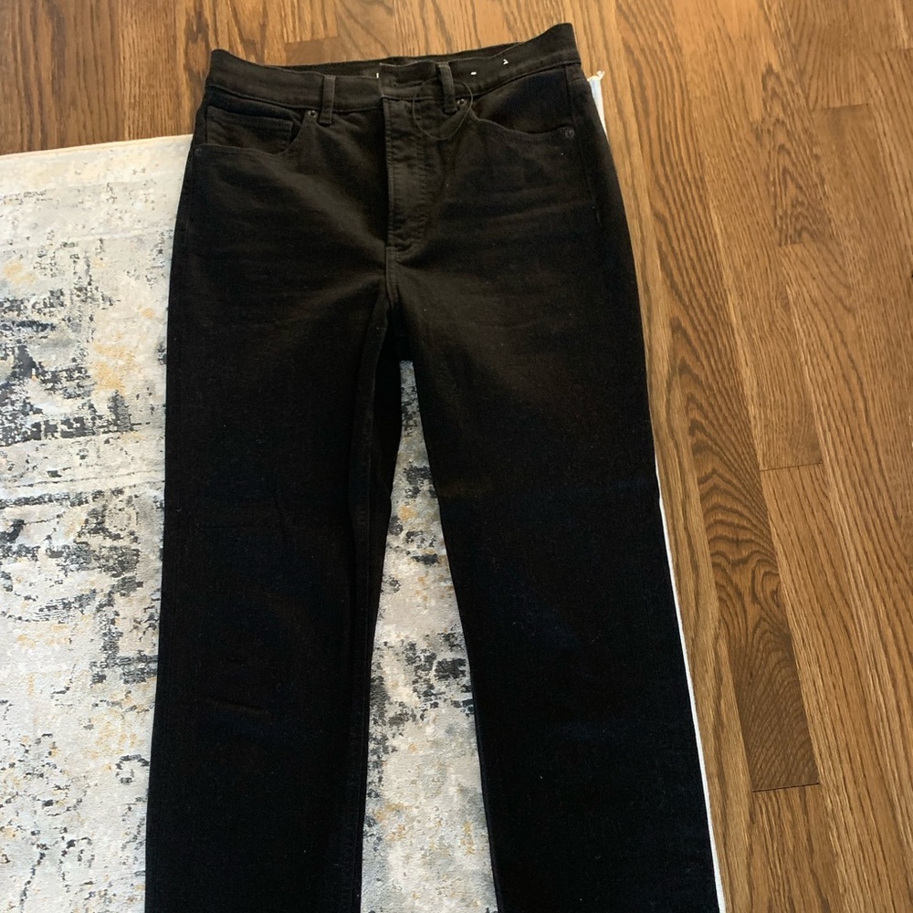 Express Black Straight Legged high rise jeans